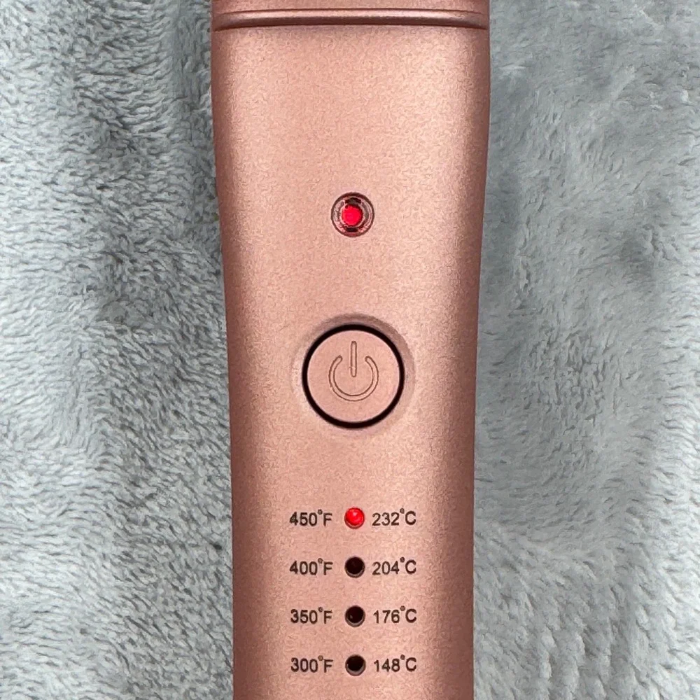 STRAIGHT AHEAD Pro Glider 1.0 Thermal Hair Straightening Comb Rose Gold Tested